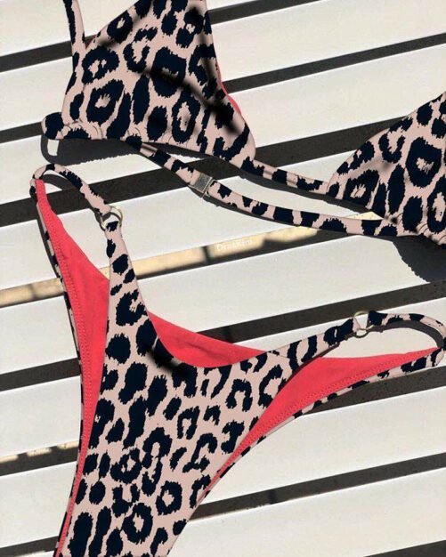 Hot Three-Point Bikini Sexy Leopard Print Swimsuit Special Suit