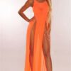 Dress Mesh Sexy Sleeveless Split Swimsuit Overclothes in Cover Ups