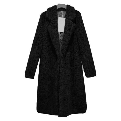 Women Clothing Fashion Style Coat Women Long Plush Coat Casual Coat