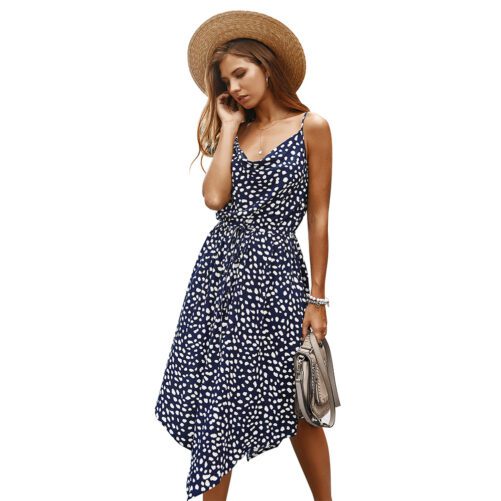Women New Dress Vacation Style Polka Dot Skirt