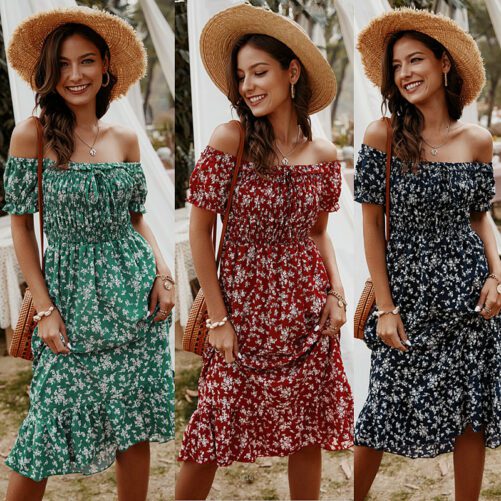 Women Print Dress Spring/summer Bohemian New