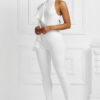 Tight Women Large Swing Ruffled Sleeveless Sexy Jumpsuit in Jumpsuits