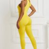 Tight Women Large Swing Ruffled Sleeveless Sexy Jumpsuit in Jumpsuits