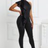 Tight Women Large Swing Ruffled Sleeveless Sexy Jumpsuit in Jumpsuits