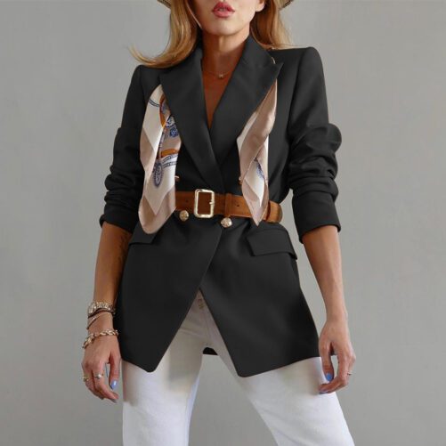 2021 Autumn and Winter New   Women Clothing Slim Fit Fashion Casual Suit Blazer Women Clothing