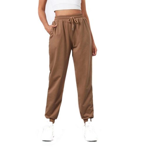 Harem Sweatpants Ins Style Casual Elastic Lace Solid Color Casual Trousers Sports Pants Female Ankle-tied