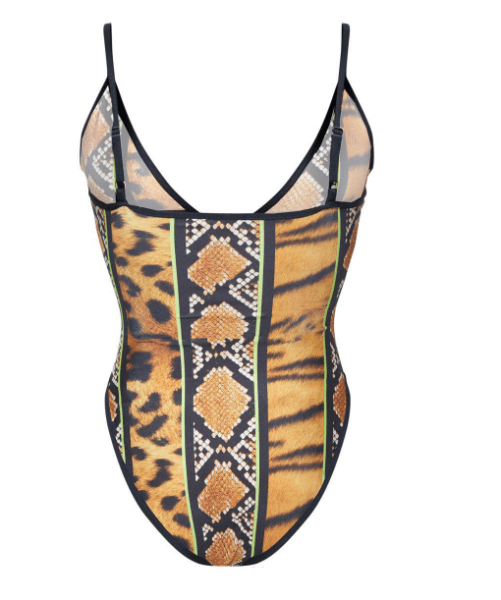 Swimwear Sexy Leopard Print Snakeskin Print One-Piece Swimsuit Zipper plus Size Women Fat Woman Swimsuit  3 piece swimset