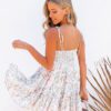 2021 Summer New Vacation Style Sexy Print Slip Dress Bohemian Seaside Beach Dress in Dresses