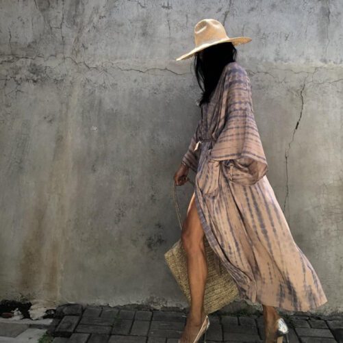 New Sun-Protective Clothing Lace Printing Sun Protection Shirt Long Sleeve Beach Vacation Bikini Outwear Blouse
