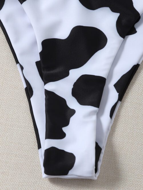 Cow Print Bikini  Sexy Bikini Lady Simple Split Swimsuit