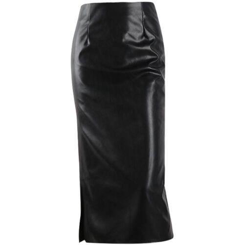 2021 Summer  Slim-Fit Slimming Sheath A- line Fashion Stitching Black Skirt for Women