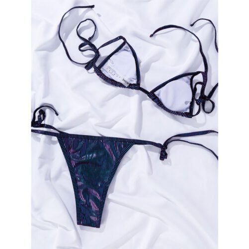 Bikini  New Sexy Backless Lace up Split Swimsuit