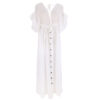 Bamboo Single-Breasted Waist Pull-Belt Beach Cover-up Sexy Backless Holiday Skirt Bikini Swimsuit Blouse in Cover Ups