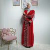 Middle East Dubai Oman Solid Color Diamond Robe Dress 2021 in Dresses