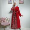 Middle East Dubai Oman Solid Color Diamond Robe Dress 2021 in Dresses
