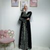 Middle East Dubai Oman Solid Color Diamond Robe Dress 2021 in Dresses