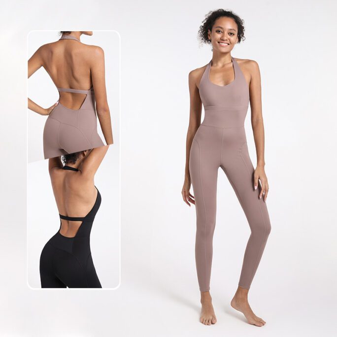 One-piece Workout Clothes Tight Figure Flattering Sports Set Female Beauty Back Sexy Professional Dance Yoga Clothes