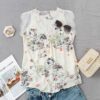 Glamaker Patchwork Lace V Neck Tank Top Women Sleeveless Summer Sexy Tanks Camis Female Print Floral Short Top Feminino Shirt in Tank Tops & Camis