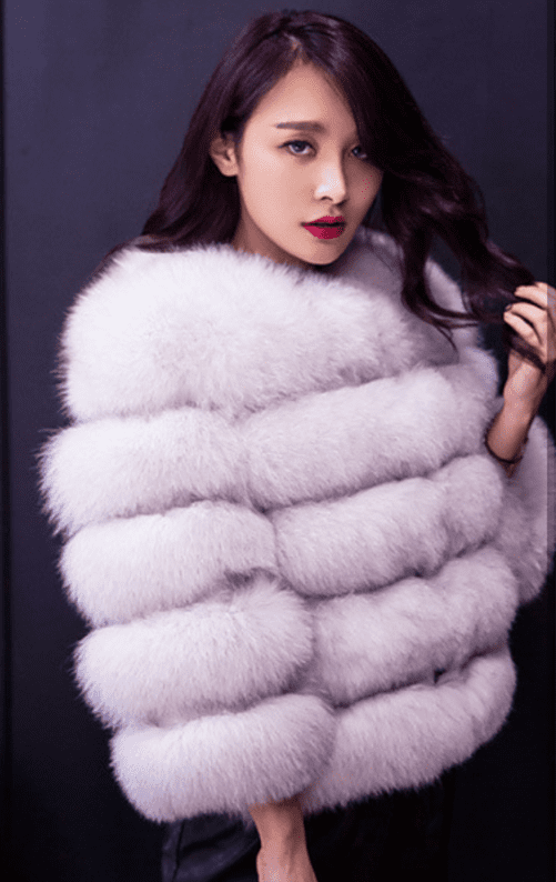 Women Clothing Imitation Fox Fur Fur Coat New Slim Short Stitching New
