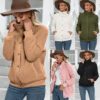 2021    Lamb Wool Cardigan Coat Double-Sided Plush Jacket Coat Top Women in Fuzzy Coats