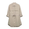 2021 Summer New Women Clothing  Air Outlet Pocket Decoration Lace-up Waist Draping Coat Chic in Trench Coats