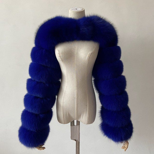 Autumn and Winter New Artificial Fur Imitation Fox Fur  Ultra Short Faux Fur Coat Women