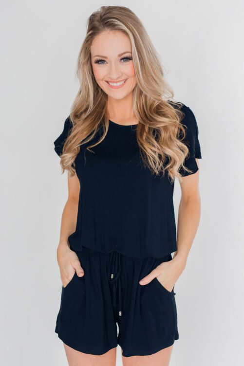 Summer 2021  Women Clothing  New Women Short Sleeve One-Piece Shorts in Rompers