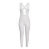 Glamaker Knitted V Neck Sexy Jumpsuit Women Bodycon Jumpsuits & Rompers Female Elegant Jumpsuit Long Playsuit Overalls Jump Suit in Jumpsuits