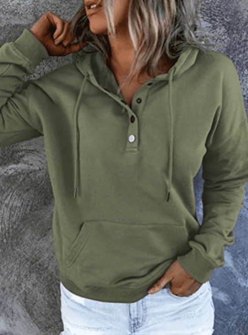 2021 Autumn and Winter  Europe and America Women Long-Sleeved Hooded Front Sweater T-shirt for Women in Hoodies