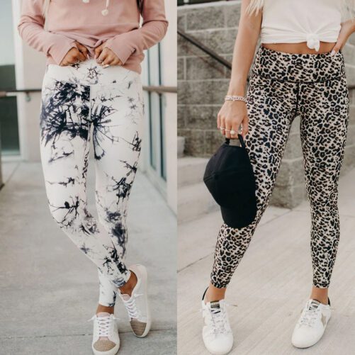 2021 New  Style Hip Raise Skinny Leopard Print High Waist Breathable Sexy Yoga Fitness Pants for Women in Leggings