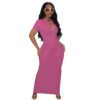 Solid Color Casual Dress Fashion Women Wear  Summer in Dresses