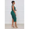 Women Clothing Nightclub Uniforms Shake Cloth Fold Split Vest Dress in Dresses