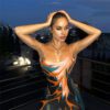 2021 Women Autumn and Winter Clothing New Fashion Suspenders Low Cut Backless Hollow Sexy Sheath Dress in Dresses