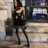 Sexy Cutout Low-Cut Sling High Waist Tight Solid Color Sheath Dress Women Clothing New in Dresses