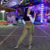 Women Wear Summer Casual Two Side Pocket Button Ribbon Skinny Trousers in Pants