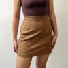 Autumn Winter Bronzing Sequined Leopard Suede Skirt High Waist Sexy Short Skirt Women Clothing in Skirts