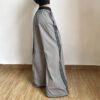 Style Fall Women Clothing Solid Color Loose Street High Waist Contrast Color Straight Wide Leg Pants in Pants