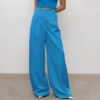 Summer Trousers High Waist Loose Mop Work Pant Office Minority Casual Work Pant Women Clothing in Pants