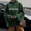 Style Women Clothing Blogger Ripped Cool Printed Hoodie in Hoodies