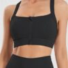 Plus Size Fitness Running High Shockproof Yoga Clothes Big Chest Show Small Beauty Back Zipper Bra in Sports Bras