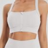 Plus Size Fitness Running High Shockproof Yoga Clothes Big Chest Show Small Beauty Back Zipper Bra in Sports Bras