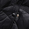 Single Breasted Stand up Collar Thin Side Slit Coat in Puffer Coats
