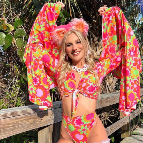 Printed Two Piece Retro Swimsuit in Tankinis