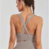 Plus Size Fitness Running High Shockproof Yoga Clothes Big Chest Show Small Beauty Back Zipper Bra in Sports Bras
