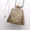 Single Breasted Stand up Collar Thin Side Slit Coat in Puffer Coats