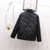 Single Breasted Stand up Collar Thin Side Slit Coat in Puffer Coats