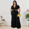 Plus Size Two-Piece Suit Wide-Leg Pants in Plus Size Pant Sets