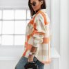 Autumn Winter Color Plaid Shirt Brushed Woolen Shirt in Jackets
