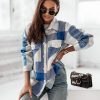 Autumn Winter Color Plaid Shirt Brushed Woolen Shirt in Jackets