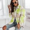 Autumn Winter Color Plaid Shirt Brushed Woolen Shirt in Jackets